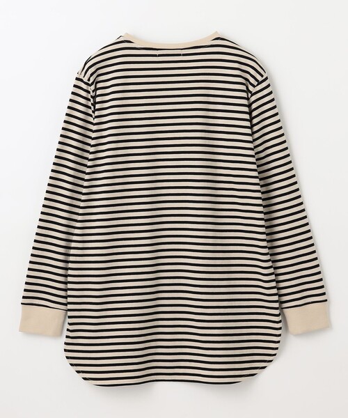 ANY(エニィ)の「リブポイントテールTシャツ(Tシャツ/カットソー・レディース・ブラック系1/ホワイト系/ベージュ系1・4)」の7枚目の写真