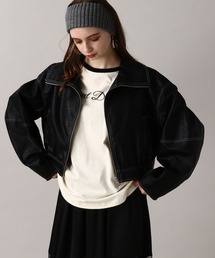 FOREVER 21 | 【2024FW】フェイクレザークロップドブルゾン(ブルゾン)