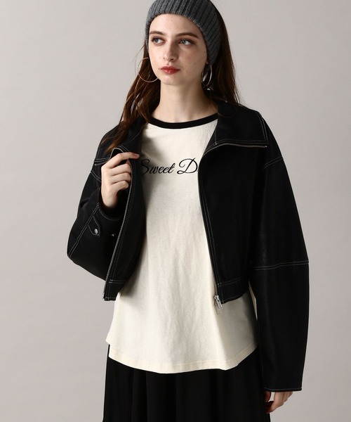 FOREVER 21(フォーエバー トゥエンティーワン)の「【2024FW】フェイクレザークロップドブルゾン(ブルゾン・レディース・ブラウン/ブラック・FREE)」の21枚目の写真