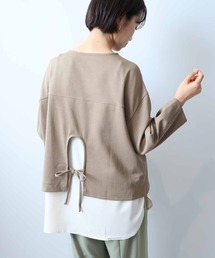 【L~5L 大きいサイズ】レイヤード風カットソー