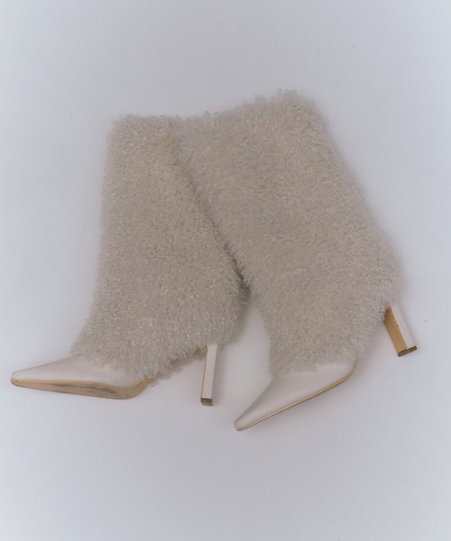 EIMY ISTOIRE（エイミーイストワール）の「French poodle fur ブーツ（ブーツ・レディース・アイボリー・S/M/L）」の3枚目の写真