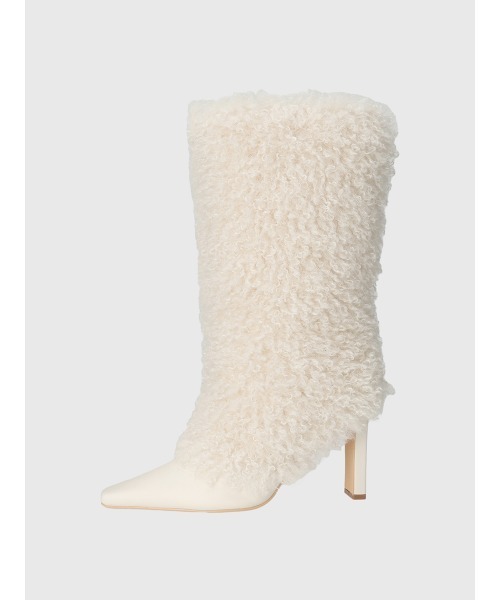 EIMY ISTOIRE（エイミーイストワール）の「French poodle fur ブーツ（ブーツ・レディース・アイボリー・S/M/L）」の10枚目の写真