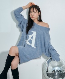 ANDGEEBEE | UNISEX ショルダージップシャギーニット(ニット/セーター)