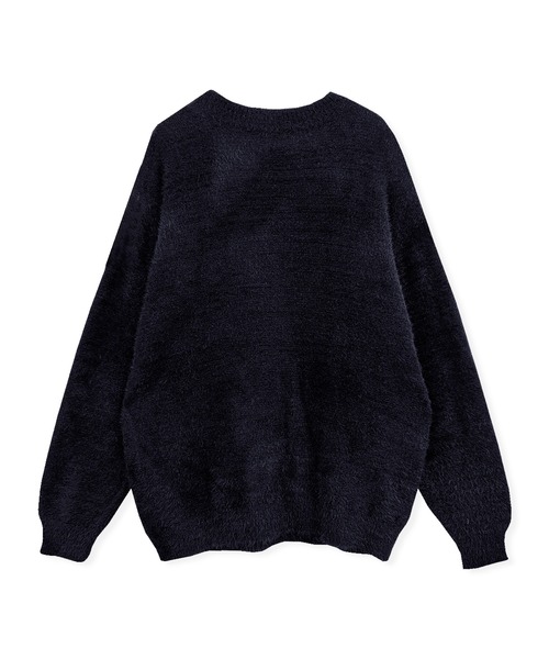 ANDGEEBEE（アンジービー）の「UNISEX ショルダージップシャギーニット（ニット/セーター・レディース・ブラック/ブルー・FREE）」の9枚目の写真