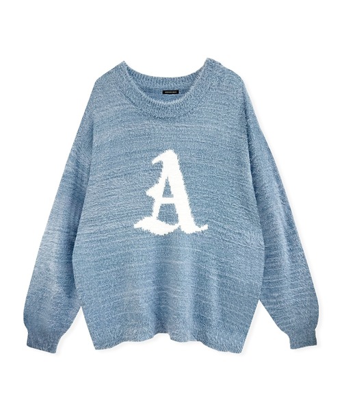 ANDGEEBEE（アンジービー）の「UNISEX ショルダージップシャギーニット（ニット/セーター・レディース・ブラック/ブルー・FREE）」の13枚目の写真