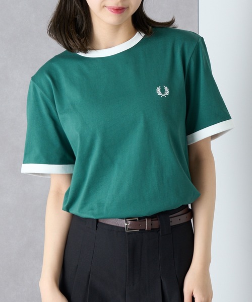 1-3日着/追跡【即発】FRED PERRY RINGER T-SHIRT Tシャツ M3519 Ringer T-Shirt - Black | Men's T-Shirts | Designer T-Shirts
