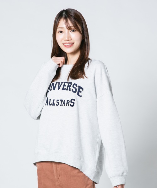 CONVERSE(コンバース)の「【CONVERSE/コンバース】カレッジプリント ミニ裏毛スウェットトレーナー(スウェット・レディース・ブルー/オレンジ/ブラック/ライトグレー・LARGE/MEDIUM)」の20枚目の写真