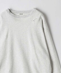 フレンチテリー ディストレスド クルーネック スウェット