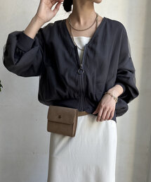 DouDou | 【WEB限定】チュール重ねブルゾン(ブルゾン)