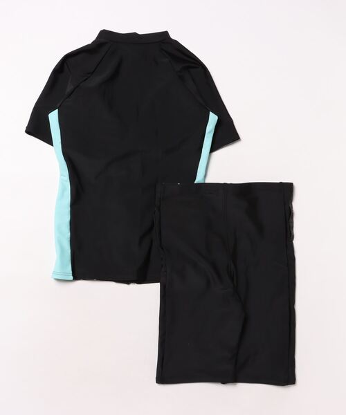 FILA（フィラ）の「【FILA/フィラ】レディース フィットネス水着 細みえシルエット タンキニ 袖付きトップスファスナー上下2点セット サウナ サ活（水着・レディース・ブラック×ブルー/ブラック×グリーン/ベビーピンク/ブラック×グレー・LARGE/X-LARGE/XX-LARGE/XXX-LARGE/MEDIUM/XXXX-LARGE/SMALL）」の14枚目の写真