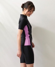 FILA | 【FILA/フィラ】レディース フィットネス水着 細みえシルエット タンキニ 袖付きトップスファスナー上下2点セット サウナ サ活(水着)