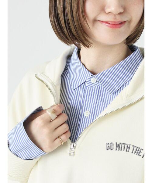 Lugnoncure（ルノンキュール）の「【イージーケア】無地柄アソートオーバーシャツ（シャツ/ブラウス・レディース・ブルー/ピンク/オフホワイト/ブラウン・F）」の5枚目の写真