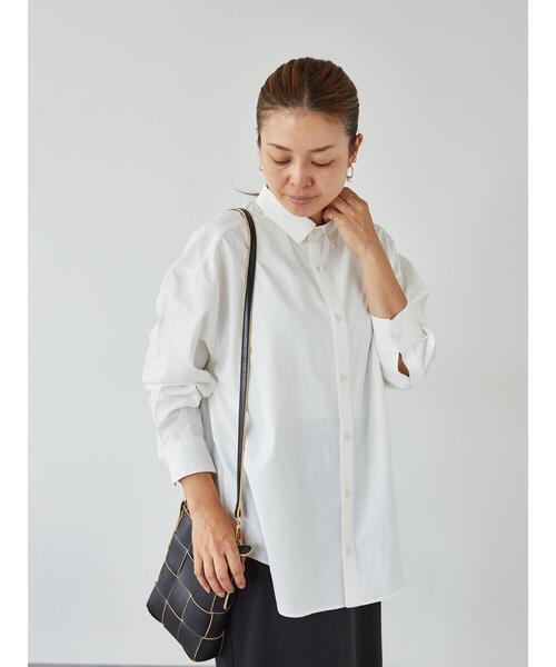 Lugnoncure（ルノンキュール）の「【イージーケア】無地柄アソートオーバーシャツ（シャツ/ブラウス・レディース・ブルー/ピンク/オフホワイト/ブラウン・F）」の14枚目の写真