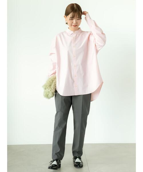 Lugnoncure（ルノンキュール）の「【イージーケア】無地柄アソートオーバーシャツ（シャツ/ブラウス・レディース・ブルー/ピンク/オフホワイト/ブラウン・F）」の15枚目の写真