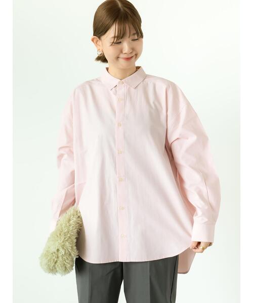Lugnoncure（ルノンキュール）の「【イージーケア】無地柄アソートオーバーシャツ（シャツ/ブラウス・レディース・ブルー/ピンク/オフホワイト/ブラウン・F）」の17枚目の写真