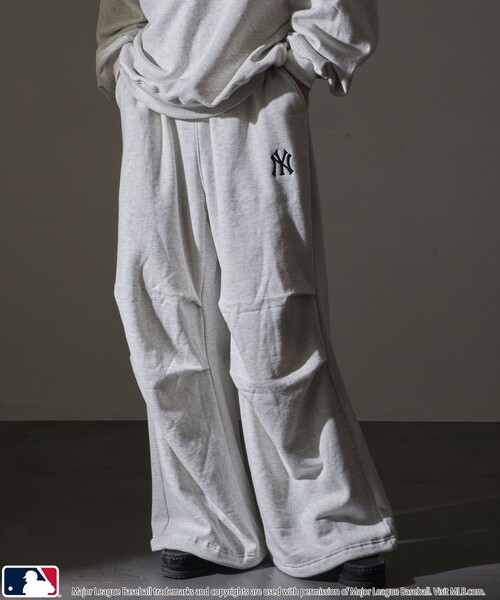 MLB（メジャーリーグベースボール）の「MLB/メジャーリーグベースボール 別注 MLB スウェットワイドパンツ(限定展開)（スウェットパンツ・メンズ・ブラック系その他/ブラック系その他2/グレー系その他/グレー系その他2/ネイビー・SMALL/MEDIUM/LARGE）」の13枚目の写真