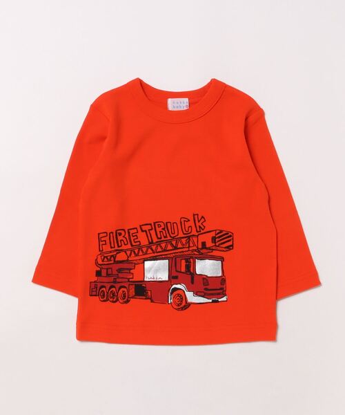 [ベビー]フロントプリントウォームフライスTシャツ（Tシャツ/カットソー）｜hakka baby（ハッカベビー）