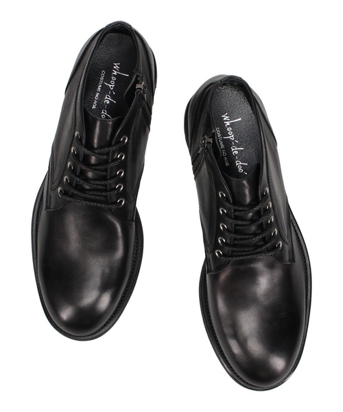 国産栃木レザーラウンドブーツ whoop-de-doo/フープディドゥ（ブーツ