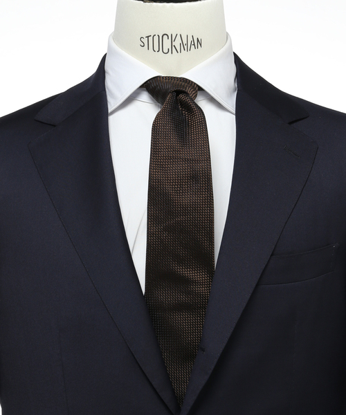 EDIFICE（エディフィス）の「PB ラージドビータイ（ネクタイ・メンズ・ネイビー/ブラウン・FREE）」の2枚目の写真