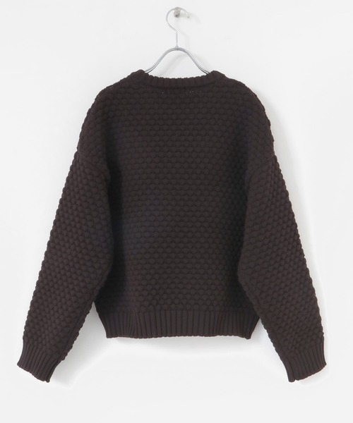 EKAL（エカル）の「ポップコーン編みニットプルオーバー（ニット/セーター・レディース・ベージュ系その他/ブラウン系その他/グレー系その他・ONE）」の7枚目の写真