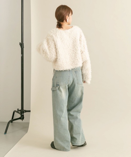 KBF(ケイビーエフ)の「クロップドフェザープルオーバー(ニット/セーター・レディース・アイボリー/ブラウン/ブラック・ONE)」の18枚目の写真