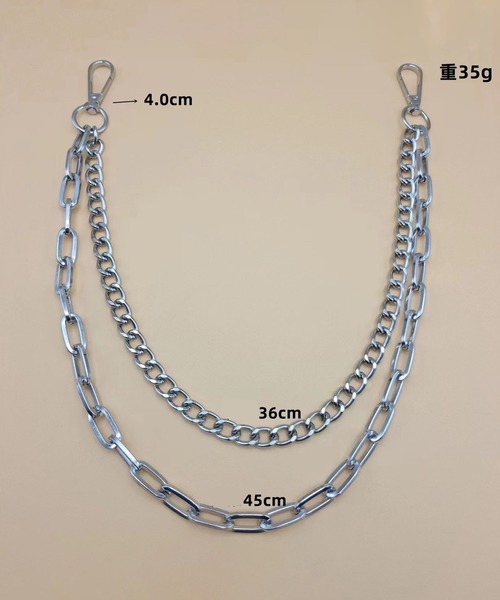 CALIFORNIA OUTFITTERS（カリフォルニア アウトフィッターズ）の「3-9D12 ダブル ウォレットチェーン（ウォレットチェーン・メンズ・シルバー・ONESIZE）」の5枚目の写真