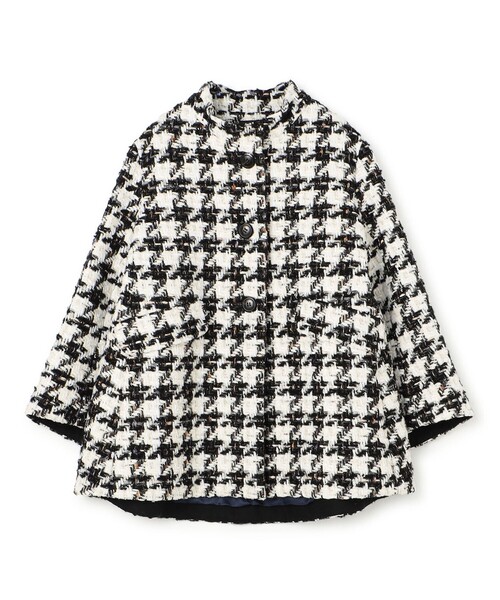 TOMORROWLAND スラブハウンドトゥース トッパーコート スラブハウンドトゥース トッパーコート（その他アウター