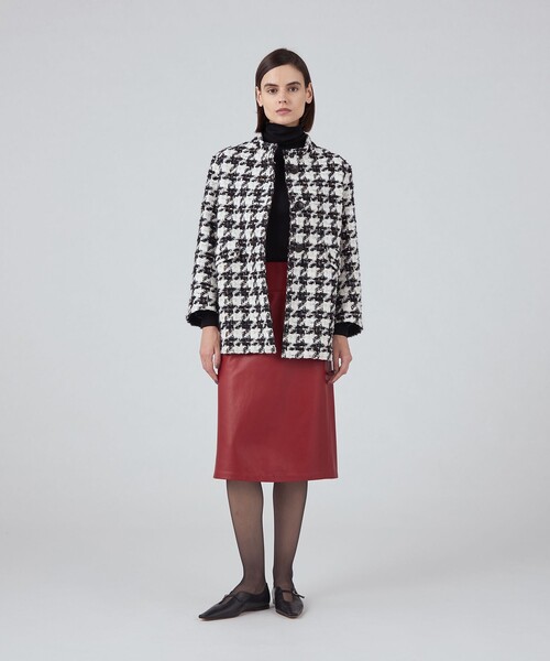 TOMORROWLAND スラブハウンドトゥース トッパーコート スラブハウンドトゥース トッパーコート｜トゥモローランド 公式通販