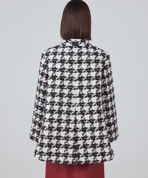 スラブハウンドトゥース トッパーコート（その他アウター