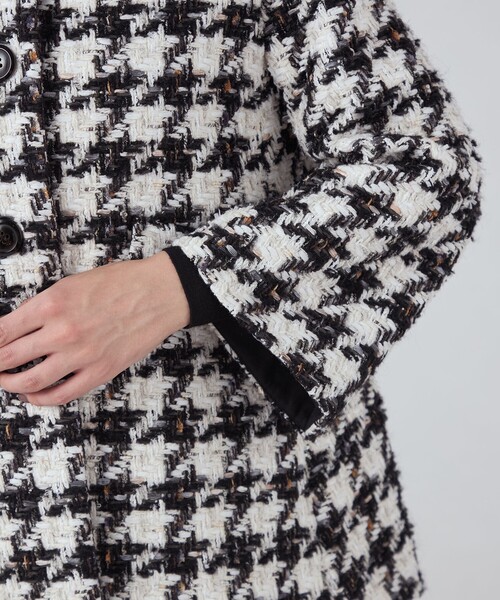 スラブハウンドトゥース トッパーコート（その他アウター