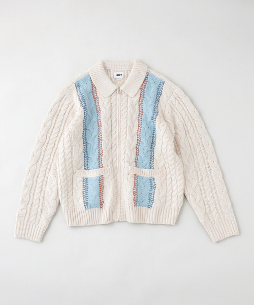 セール】OBEY / オベイ EZRA ZIP UP CARDIGAN（ニット/セーター