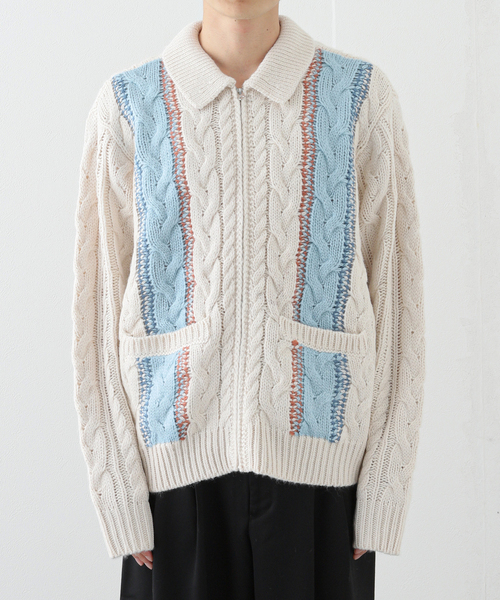 セール】OBEY / オベイ EZRA ZIP UP CARDIGAN（ニット/セーター