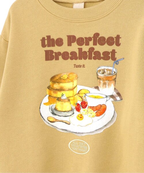 p.premier(ピードットプルミエ)の「朝ごはんはパンケーキトレーナー(スウェット・キッズ・ベビーピンク/ベージュ/ライトグレー・80/90/100/110/120/130/140)」の18枚目の写真