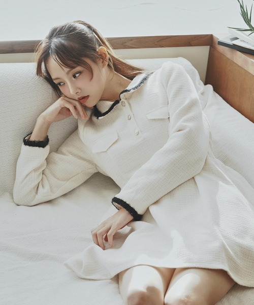Lallana（ララーナ）の「ツイードワンピース（ワンピース）」 - WEAR