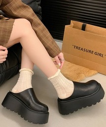 厚底 内ボア サボサンダル スライドシューズ