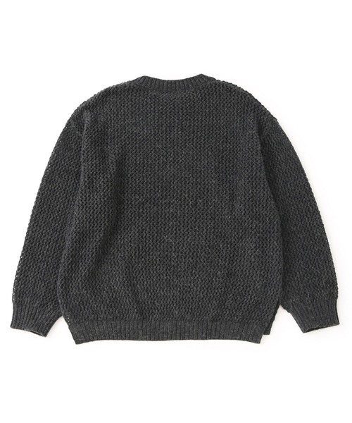 JUNRED（ジュンレッド）の「メランジメッシュニット（ニット/セーター・メンズ・チャコールグレー/ライトグレー/レッド・L/M/S）」の13枚目の写真