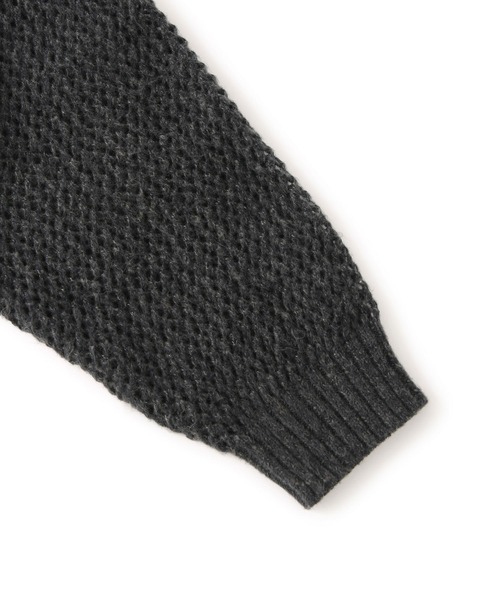 JUNRED（ジュンレッド）の「メランジメッシュニット（ニット/セーター・メンズ・チャコールグレー/ライトグレー/レッド・L/M/S）」の16枚目の写真