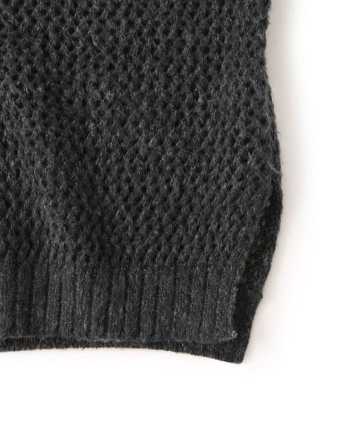 JUNRED（ジュンレッド）の「メランジメッシュニット（ニット/セーター・メンズ・チャコールグレー/ライトグレー/レッド・L/M/S）」の17枚目の写真