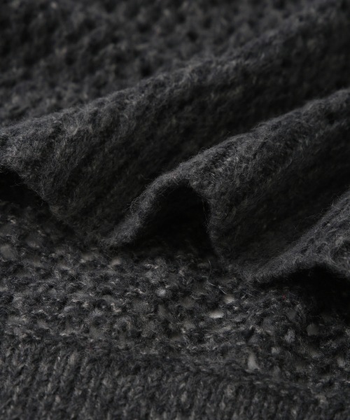 JUNRED（ジュンレッド）の「メランジメッシュニット（ニット/セーター・メンズ・チャコールグレー/ライトグレー/レッド・L/M/S）」の19枚目の写真