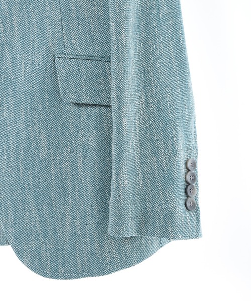 MEN'S BIGI（メンズビギ）の「リネン調スラブメランジジャケット（テーラードジャケット・メンズ・ネイビー/ブラウン/グリーン・03/04/02/01）」の9枚目の写真