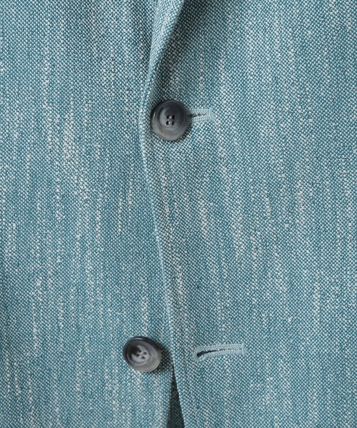 MEN'S BIGI（メンズビギ）の「リネン調スラブメランジジャケット（テーラードジャケット・メンズ・ネイビー/ブラウン/グリーン・03/04/02/01）」の8枚目の写真