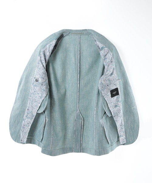 MEN'S BIGI（メンズビギ）の「リネン調スラブメランジジャケット（テーラードジャケット・メンズ・ネイビー/ブラウン/グリーン・03/04/02/01）」の5枚目の写真