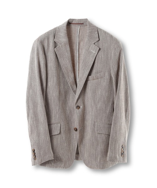 MEN'S BIGI（メンズビギ）の「リネン調スラブメランジジャケット（テーラードジャケット・メンズ・ネイビー/ブラウン/グリーン・03/04/02/01）」の11枚目の写真