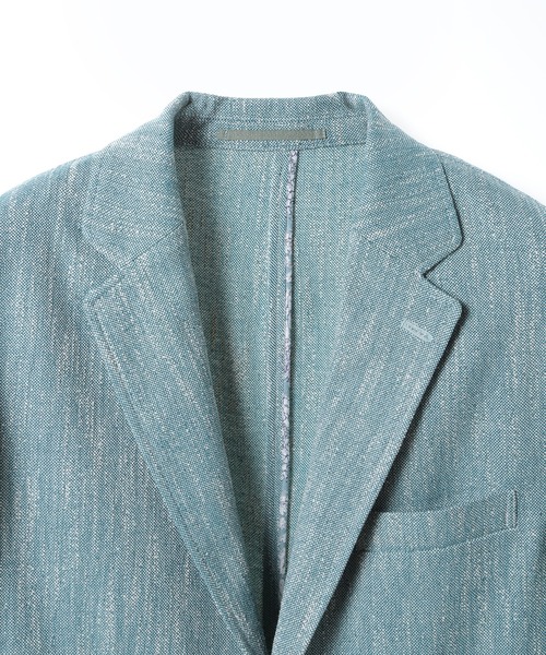 MEN'S BIGI（メンズビギ）の「リネン調スラブメランジジャケット（テーラードジャケット・メンズ・ネイビー/ブラウン/グリーン・03/04/02/01）」の7枚目の写真