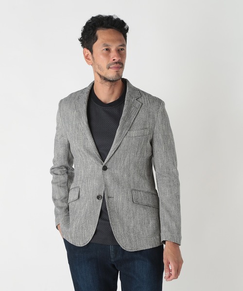 MEN'S BIGI（メンズビギ）の「リネン調スラブメランジジャケット（テーラードジャケット・メンズ・ネイビー/ブラウン/グリーン・03/04/02/01）」の19枚目の写真