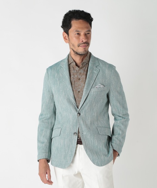 MEN'S BIGI（メンズビギ）の「リネン調スラブメランジジャケット（テーラードジャケット・メンズ・ネイビー/ブラウン/グリーン・03/04/02/01）」の17枚目の写真