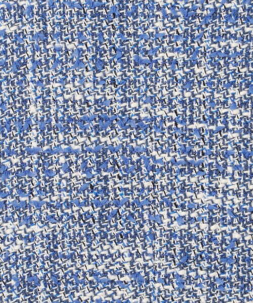 自由区（ジユウク）の「GIOLICAファンシーツイード ジャケット（ノーカラージャケット・レディース・ベージュ系/ブルー系・46/44）」の7枚目の写真