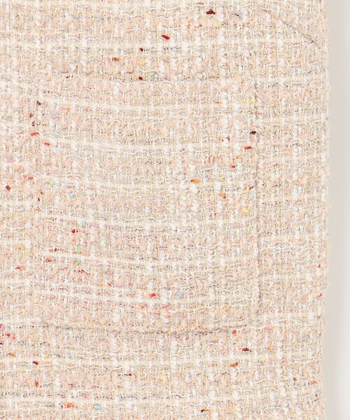 自由区（ジユウク）の「GIOLICAファンシーツイード ジャケット（ノーカラージャケット・レディース・ベージュ系/ブルー系・46/44）」の10枚目の写真