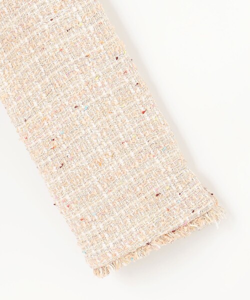 自由区（ジユウク）の「GIOLICAファンシーツイード ジャケット（ノーカラージャケット・レディース・ベージュ系/ブルー系・46/44）」の11枚目の写真