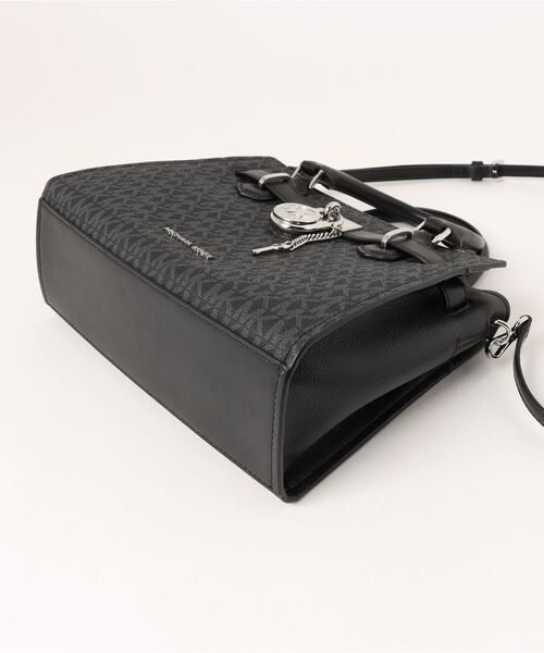 MICHAEL KORS（マイケルコース）の「HAMILTON サッチェル スモール - MKシグネチャー（ハンドバッグ・レディース・ブラック・FREE）」の3枚目の写真